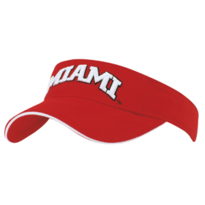 Promotional Brushed Heavy Cotton Visor Red