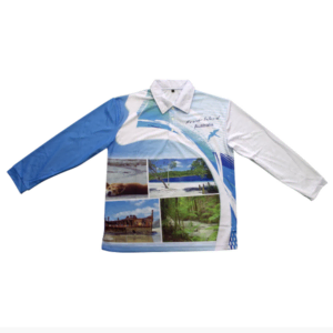 Promotional Cambridge Sublimation Long Sleeved Polo Shirt