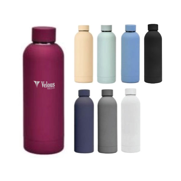 Personalised 750ml Denver Rubber Finish Thermal Bottles - Promopal