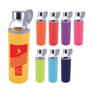 Promotional Brighton Glass Bottles with Neoprene Sleeves