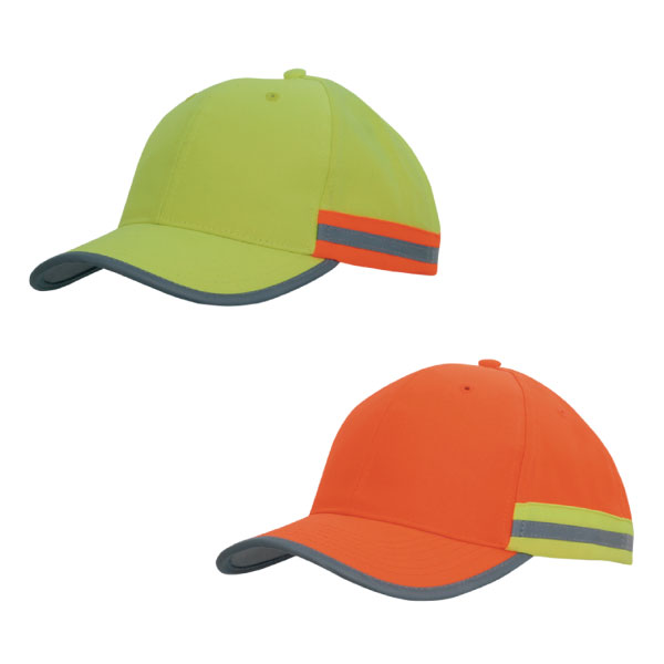 Personalised Hi Vis Reflective Tape Caps - PromoPAL