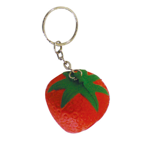 Personalised Stress Strawberry Keyrings - PromoPAL